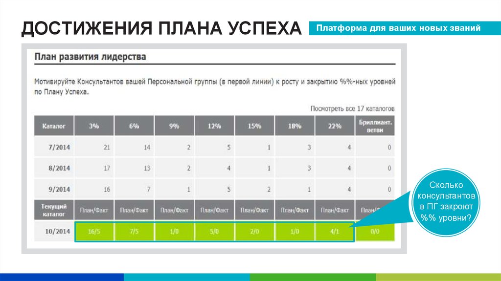 План достижения целей