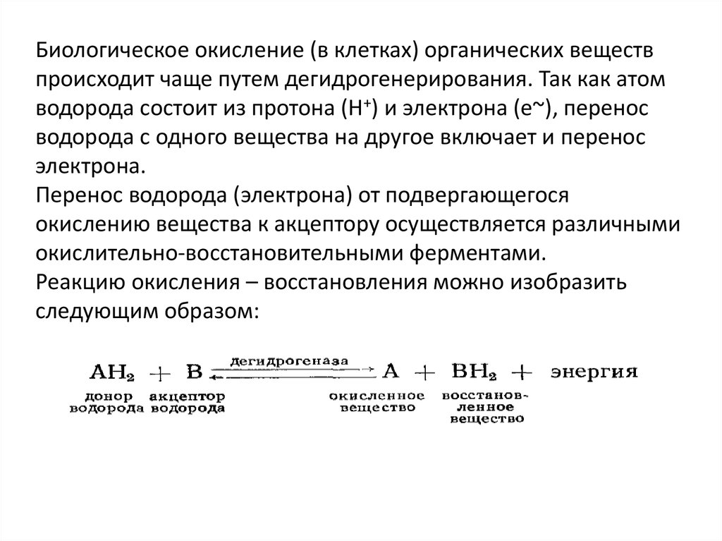 Окисление органических веществ происходит в