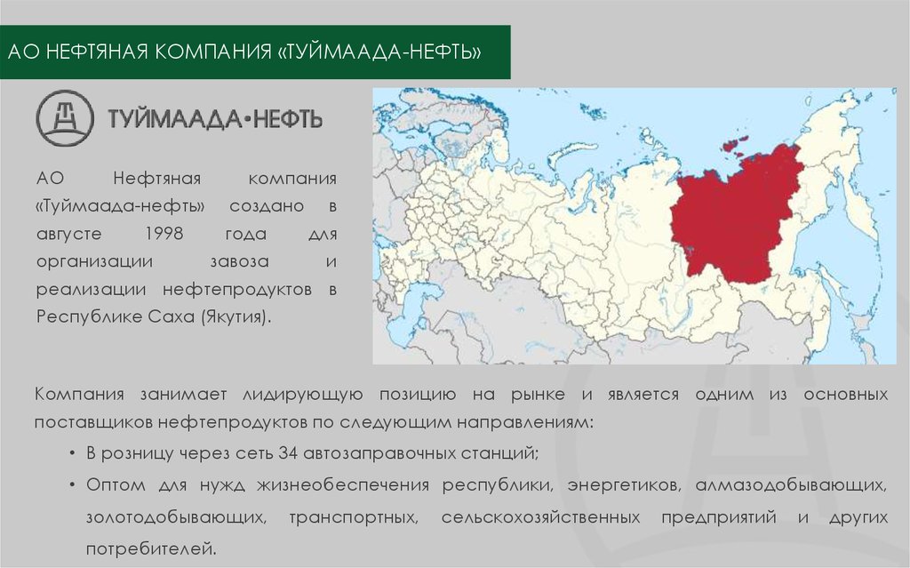 Туймаада нефть бонусная карта