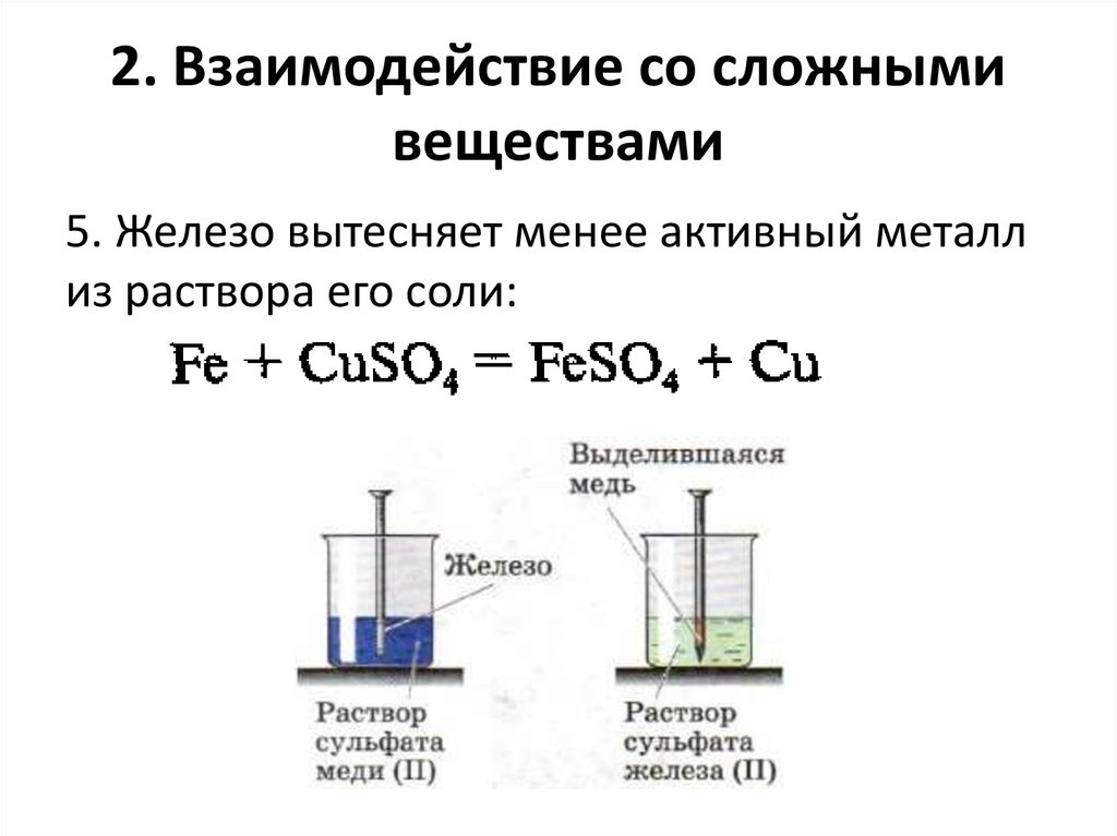 C металл реакция. Взаимодействие железа с сульфатом меди. Реакция медного купороса с железом. Опыт реакция замещения меди железом. Взаимодействие железа с сульфатом меди 2.