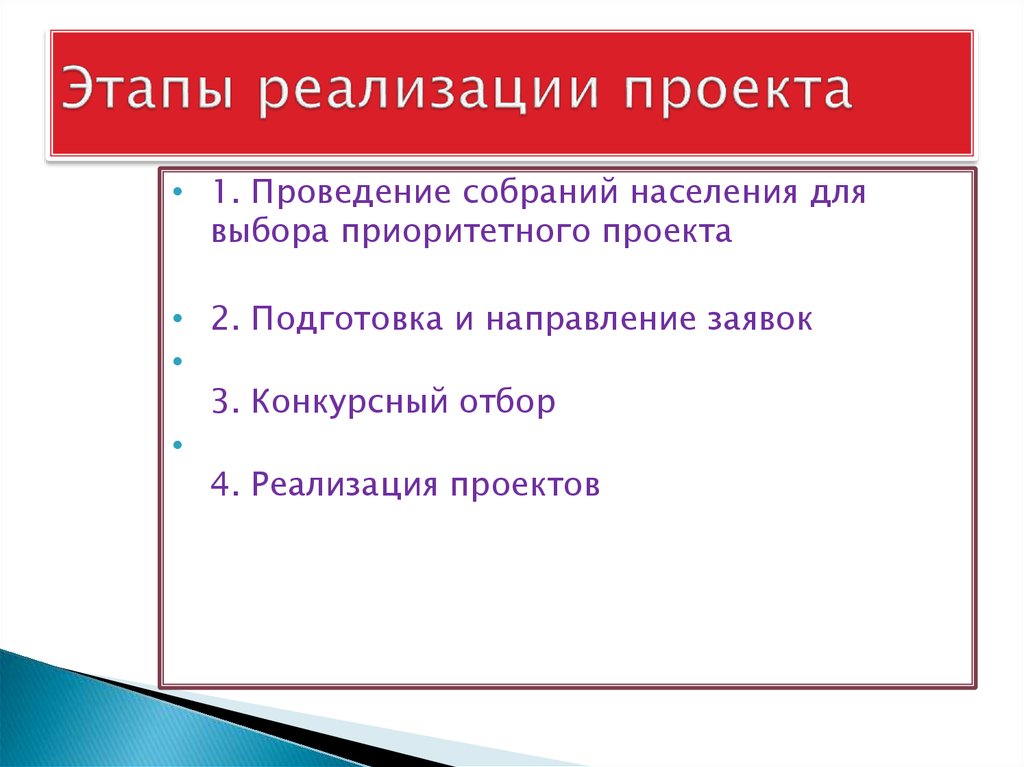 Принципы отбора приоритетных проектов