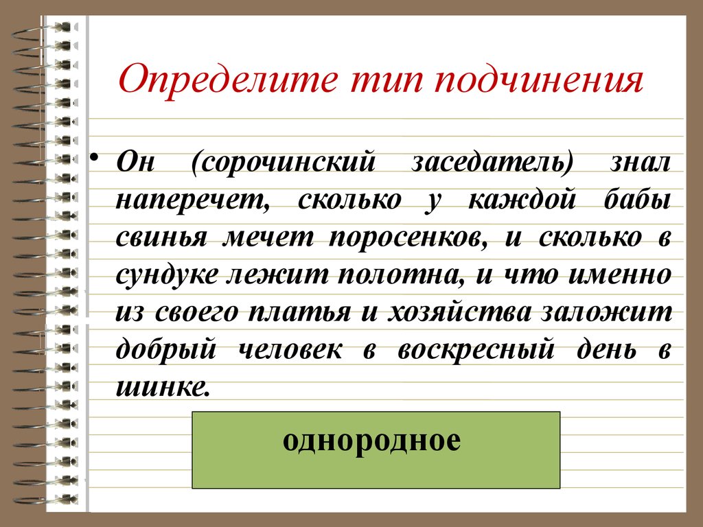 Виды подчинения - презентация онлайн