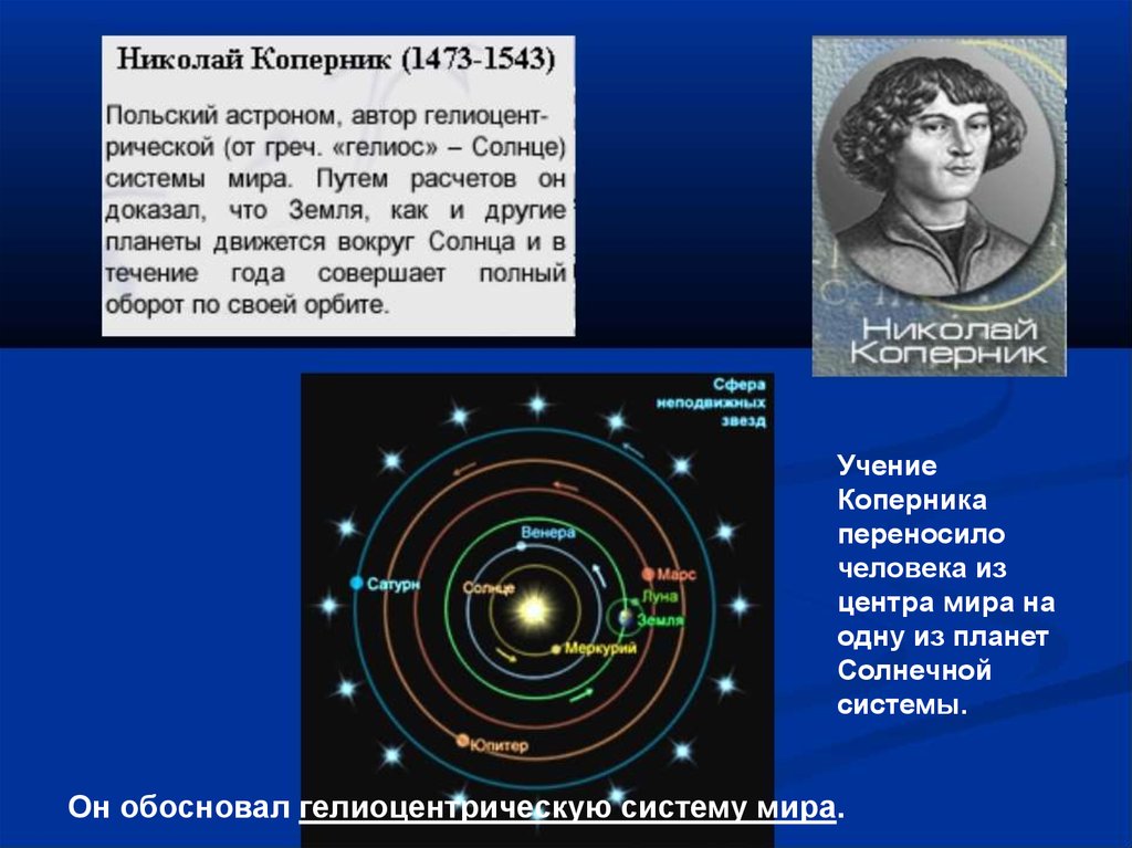 Какой ученый доказал что земля. Строение солнечной системы Коперника.