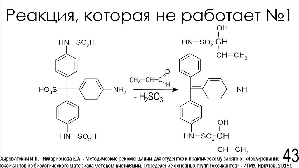 Реакция, которая не работает №1