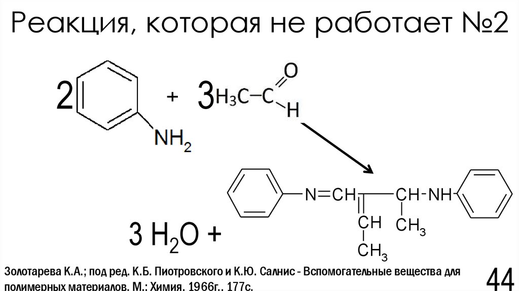 Реакция, которая не работает №2