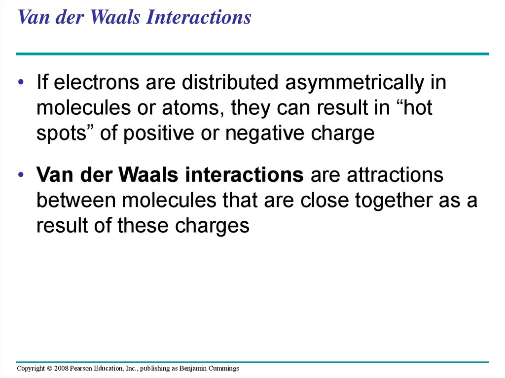 Van der Waals Interactions