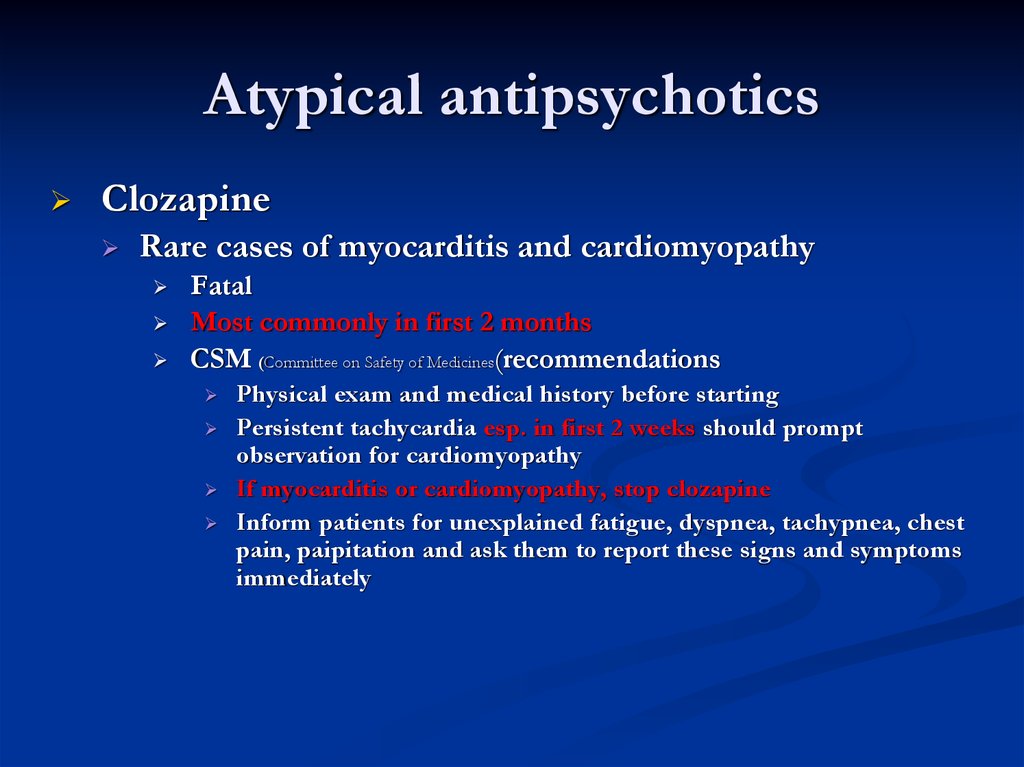 Examples Of Typical And Atypical Antipsychotics