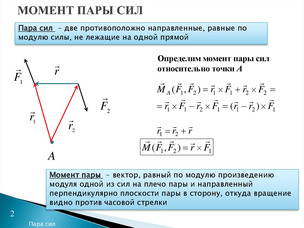 Пара плоскостей. Пара сил. Момент пары сил. Сложение пар сил.. Формула для определения момента пары сил. Сложение пары сил техническая механика. Момент пары сил формула.