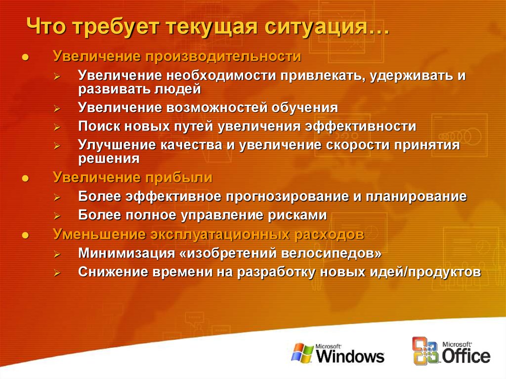 Решился на повышение. Усиление ситуации. Требовать. Текущая ситуация.