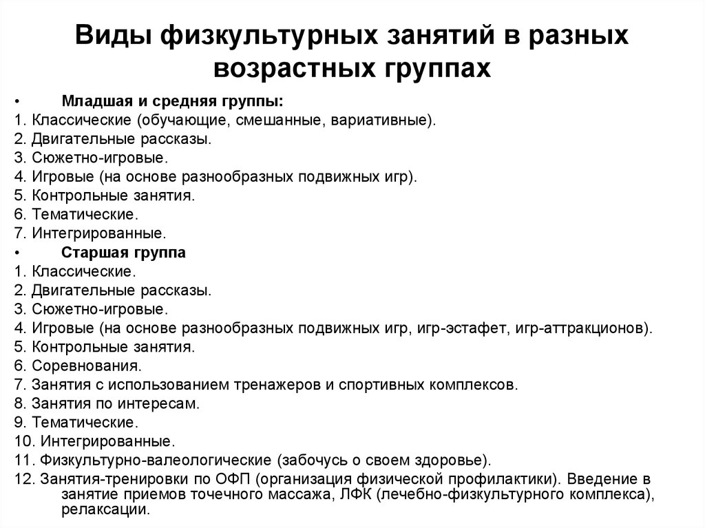 Виды занятий в детском саду. Типы проведения физкультурных занятий. Типы физкультурных занятий в ДОУ. Типы физкультурных занятий в детском саду по ФГОС. Методика проведения физкультурных занятий в ДОУ таблица.