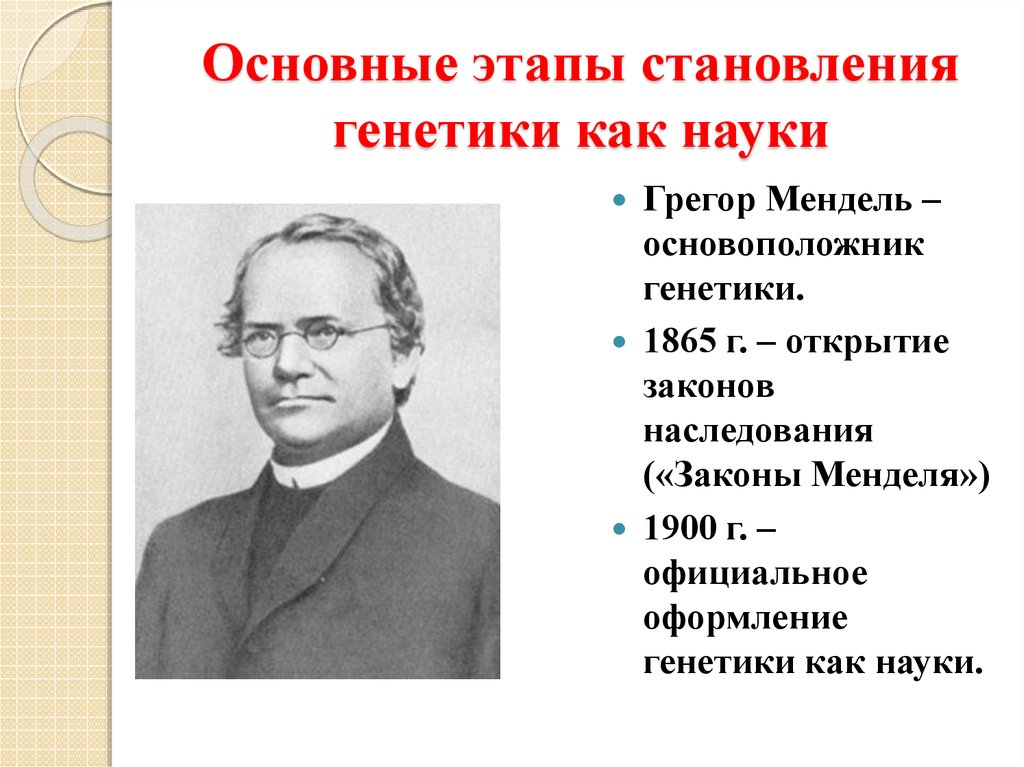 История развития генетики