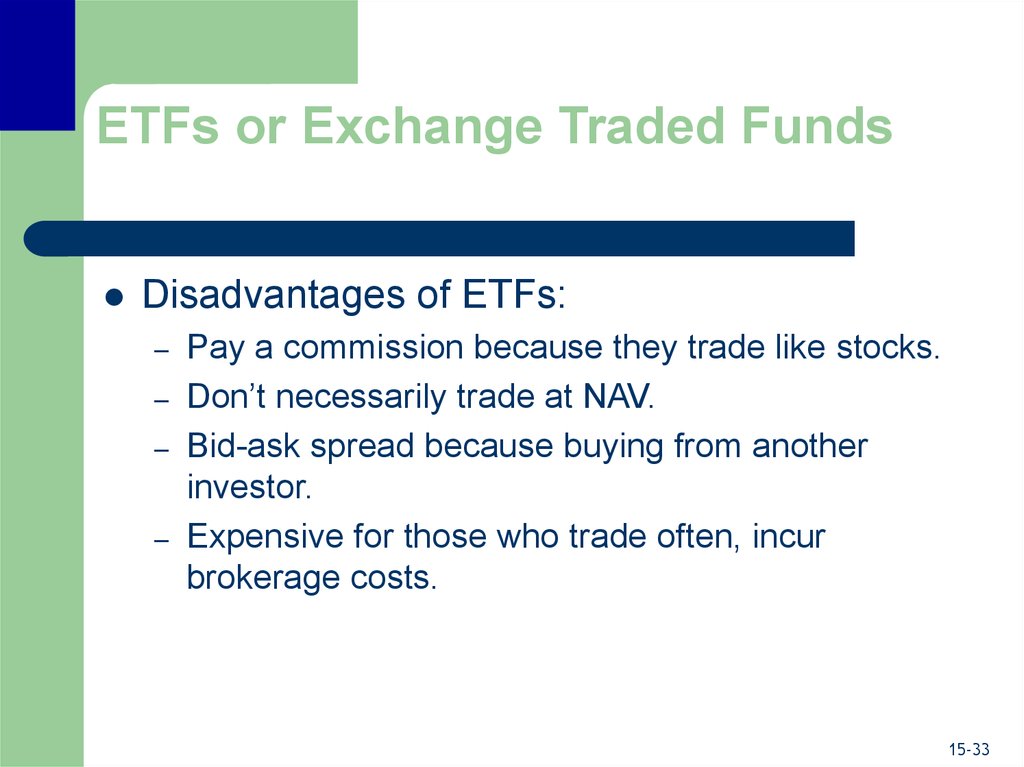 ETFs or Exchange Traded Funds