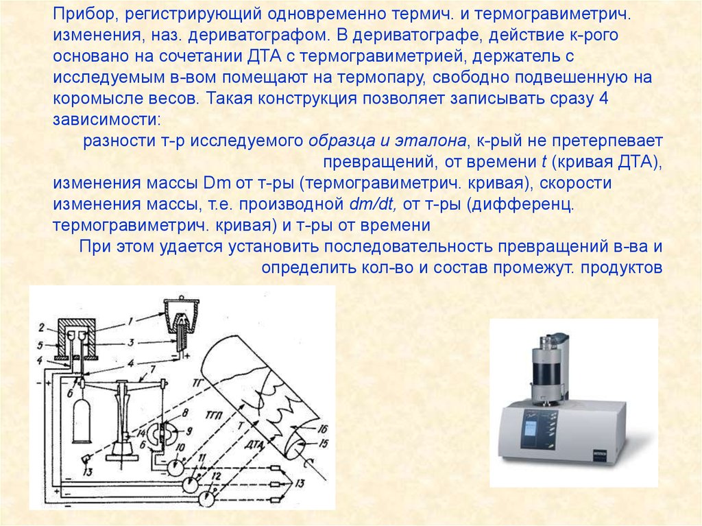 Регистрирующее устройство. Дифференциальный термический анализ прибор. Принципиальная схема дериватографа. Дифференциальный термический анализ ДТА приборы. Дериватограф принцип работы.