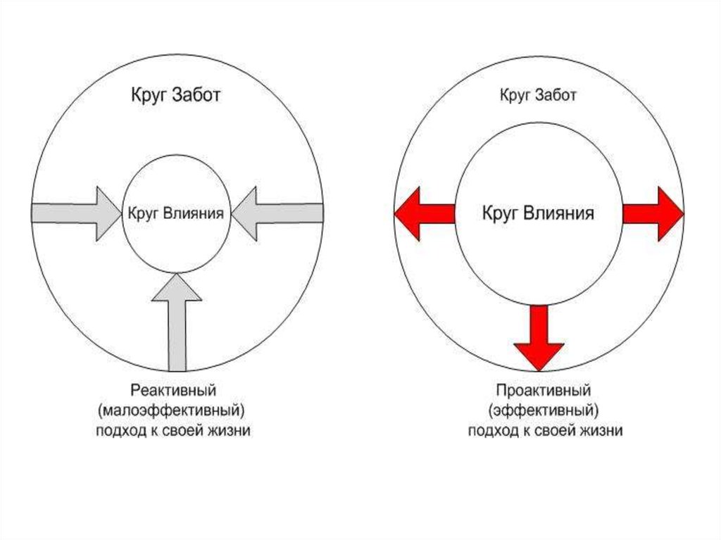 Круг работ проблемы. Круг влияния и забот. Круг влияния и круг забот. Проактивный подход к жизни.