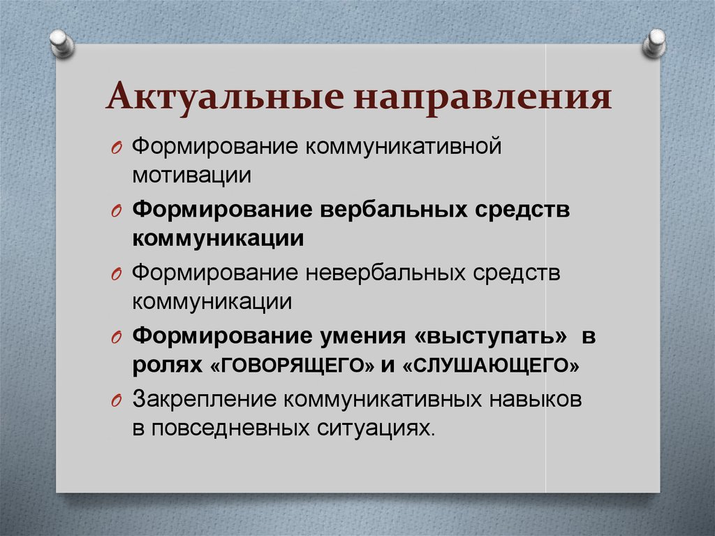 Актуальное направление