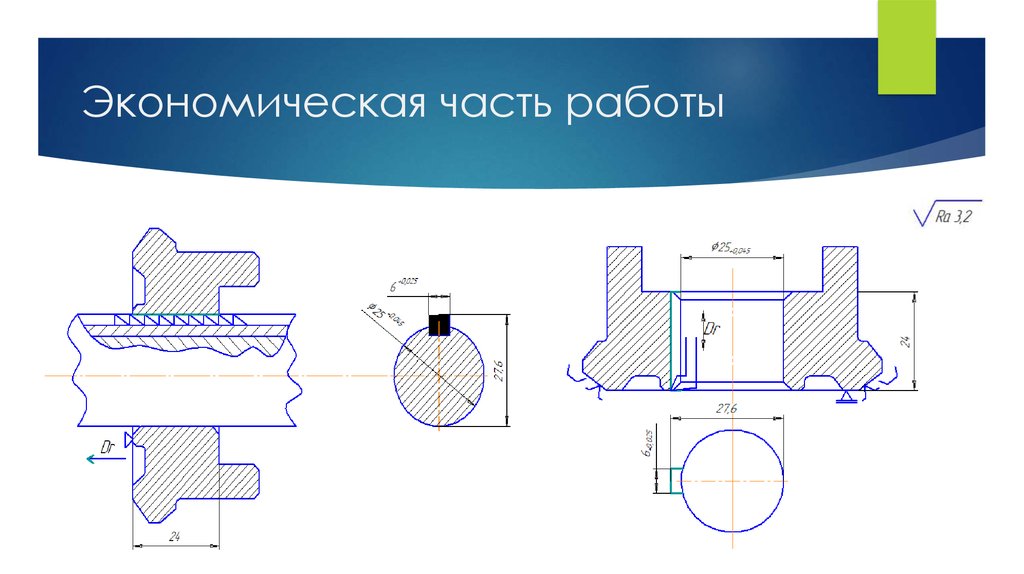 Виды изготовления деталей. Экономическая часть чертеж.