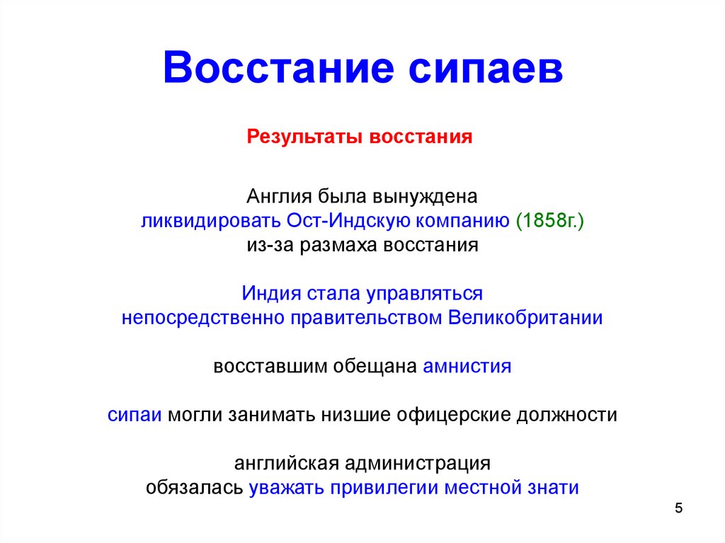 Восстания сипаев 1857 1859