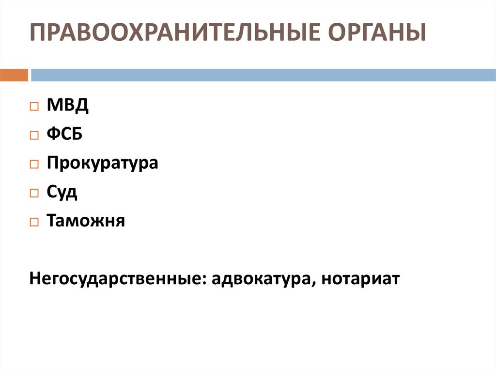 ПРАВООХРАНИТЕЛЬНЫЕ ОРГАНЫ