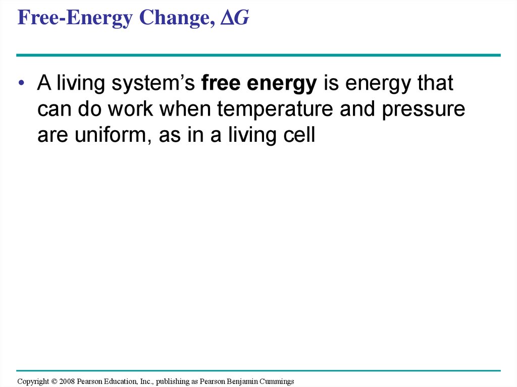 Free-Energy Change, G