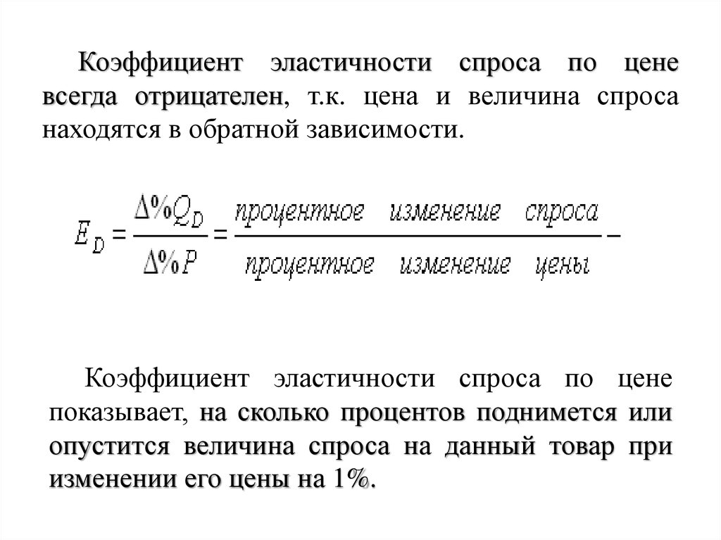 Коэффициент ценовой эластичности