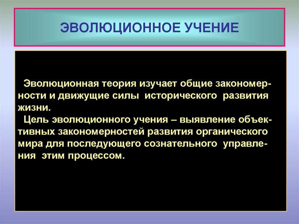 Эволюционная теория презентация