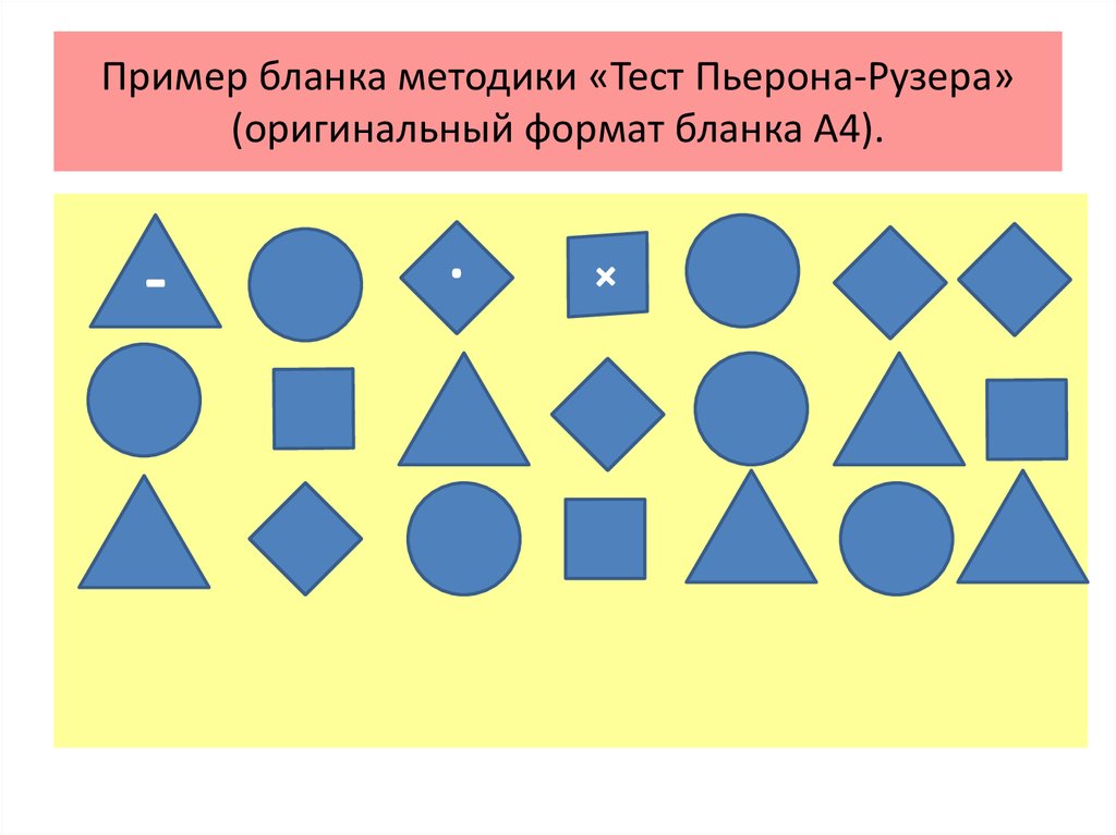 Методика теста. Методика Пьерона Рузера. Тест Пьерона Рузера внимание. Модификация метода Пьерона-Рузера. Геометрическими фигурами теста Пьерона-Рузера.