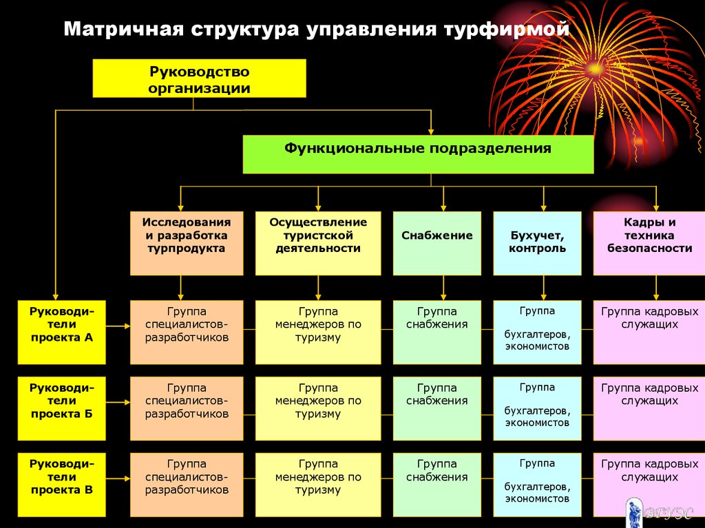 Матричная структура организации управления проектами предусматривающая ответственность руководителя