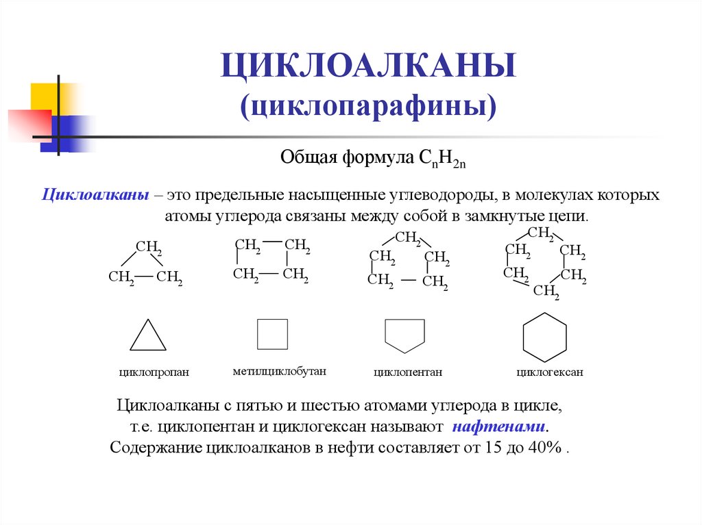 Циклоалкан формула