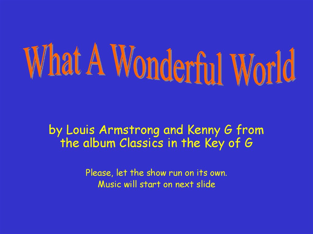 what a wonderful world with kenny g album