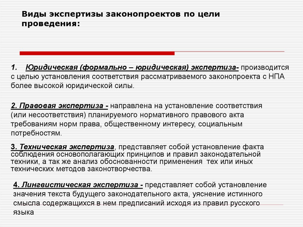 Экспертиза проектов нормативных актов