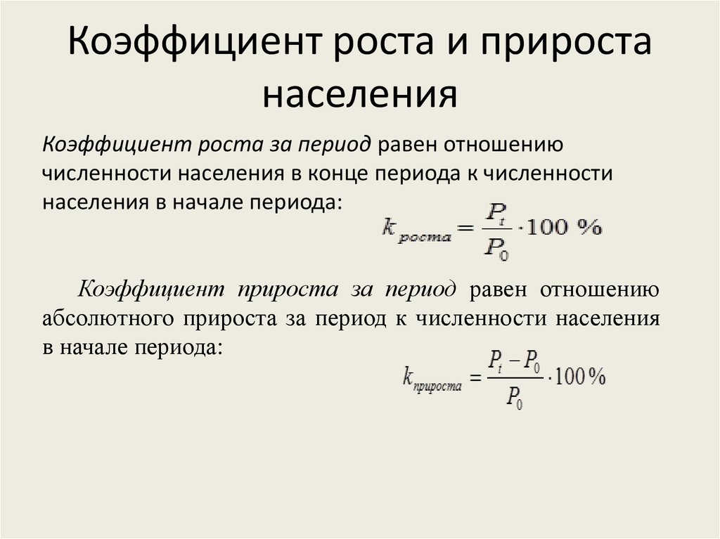 Коэффициент прироста населения