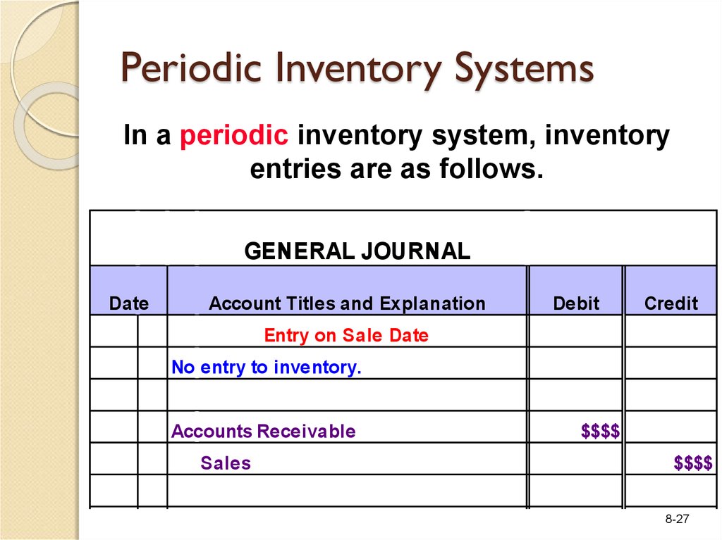 advantage of periodic inventory system