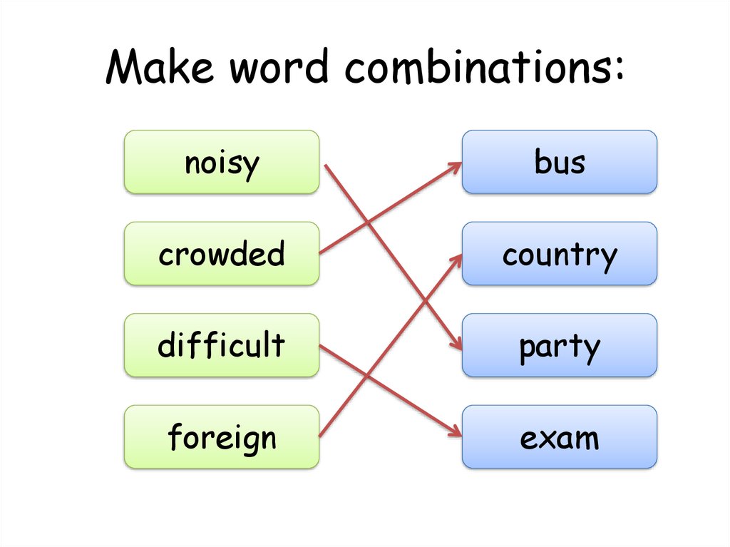 3 match the words and word combinations. Word combinations. Attributive Word combination.