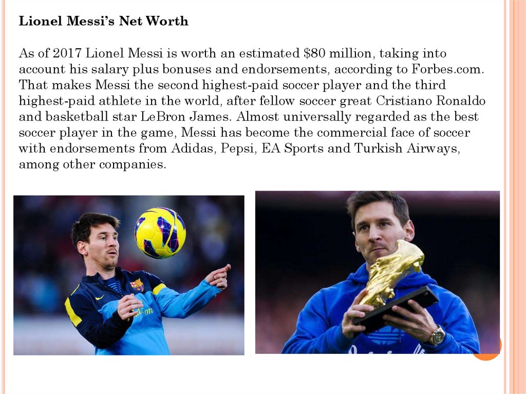 My idol - Lionel Messi - online presentation