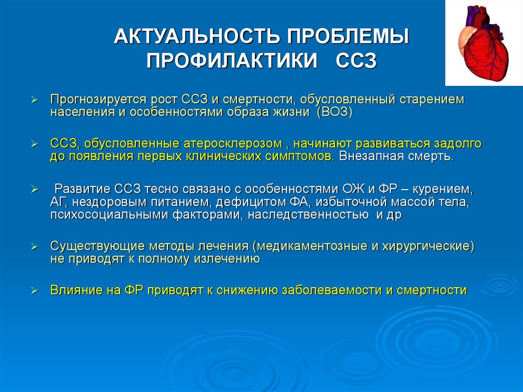 Профилактика сердечно сосудистых заболеваний презентация