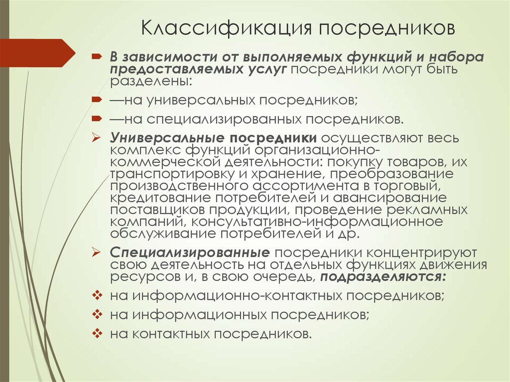 В зависимости от выполняемых. Классификация посредников. Классификация торговых посредников. Специализированные посредники подразделяются на. Классификация коммерческих посредников.