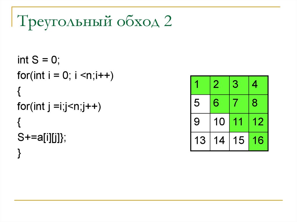 Треугольный обход 2