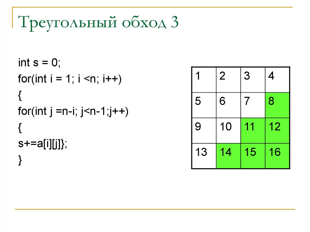 Треугольный обход 3