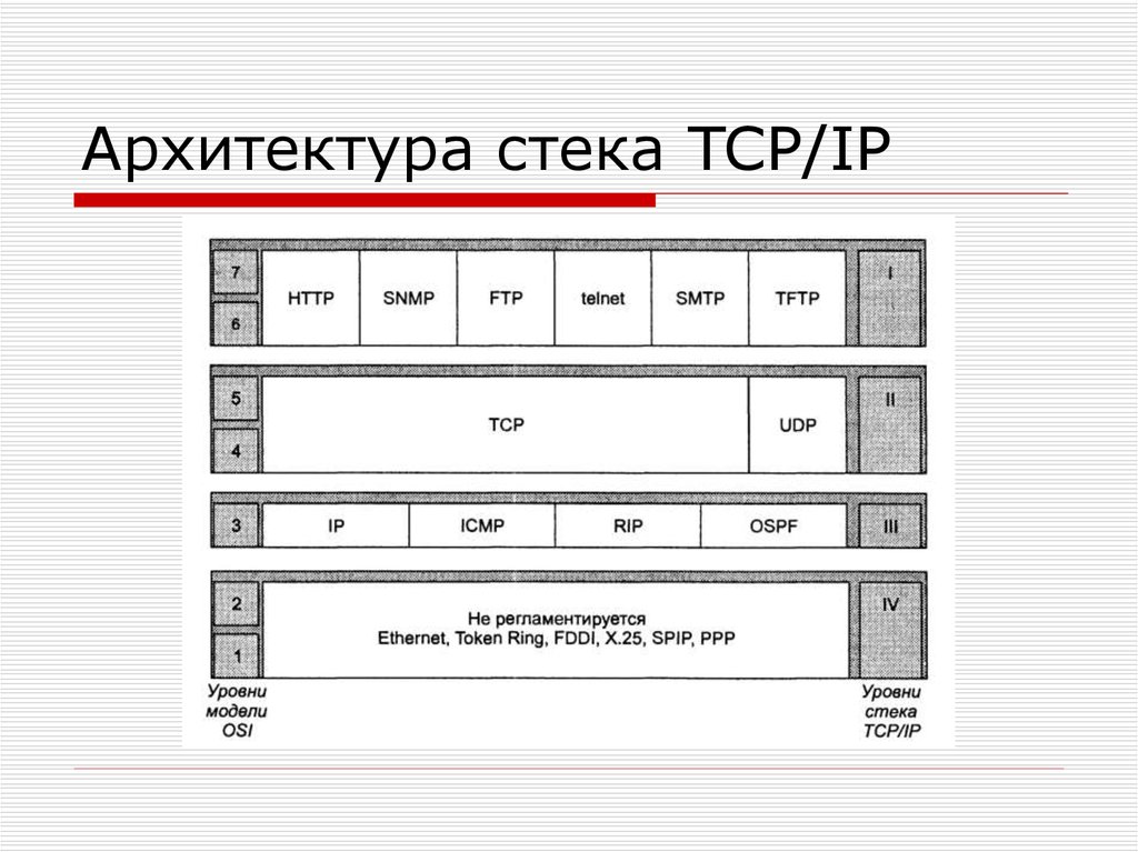 Архитектура стека TCP/IP