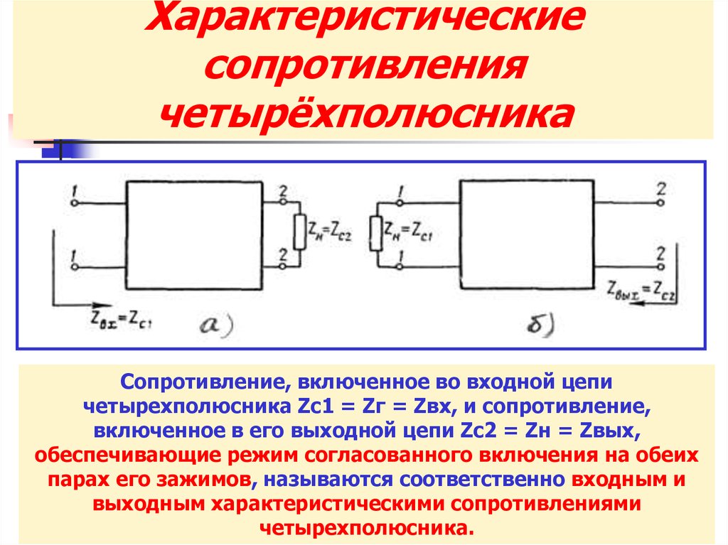 Четырехполюсник это часть электрической цепи или схемы которая содержит