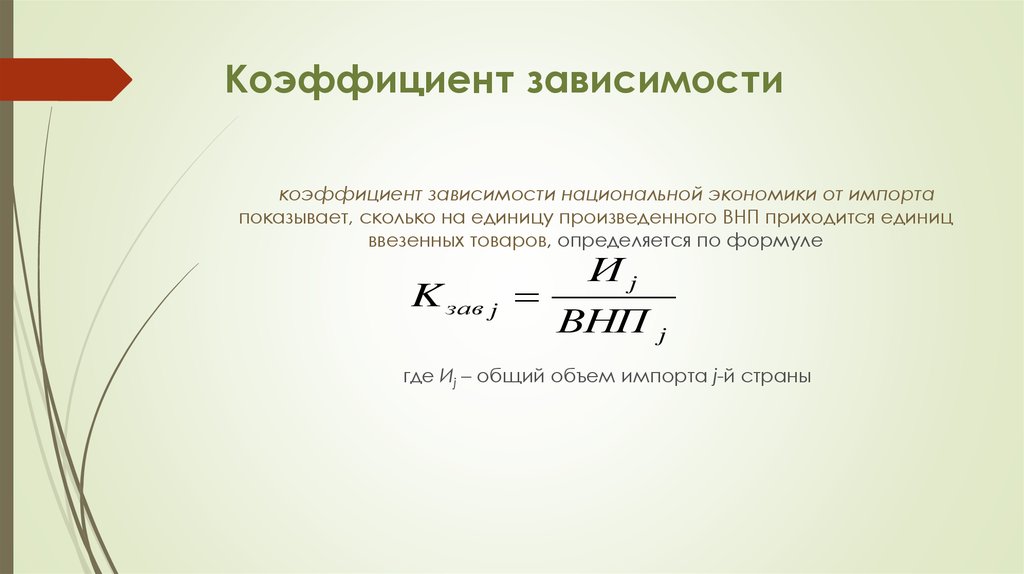 Национальная зависимость