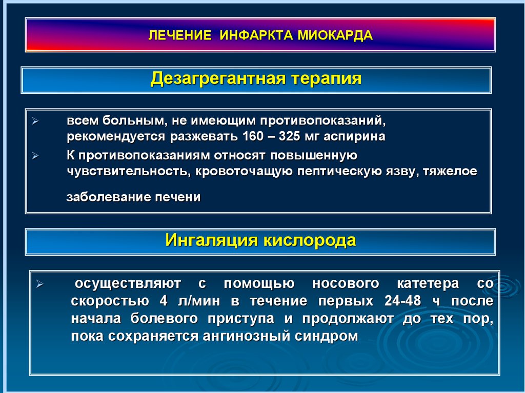 Терапия инфаркта