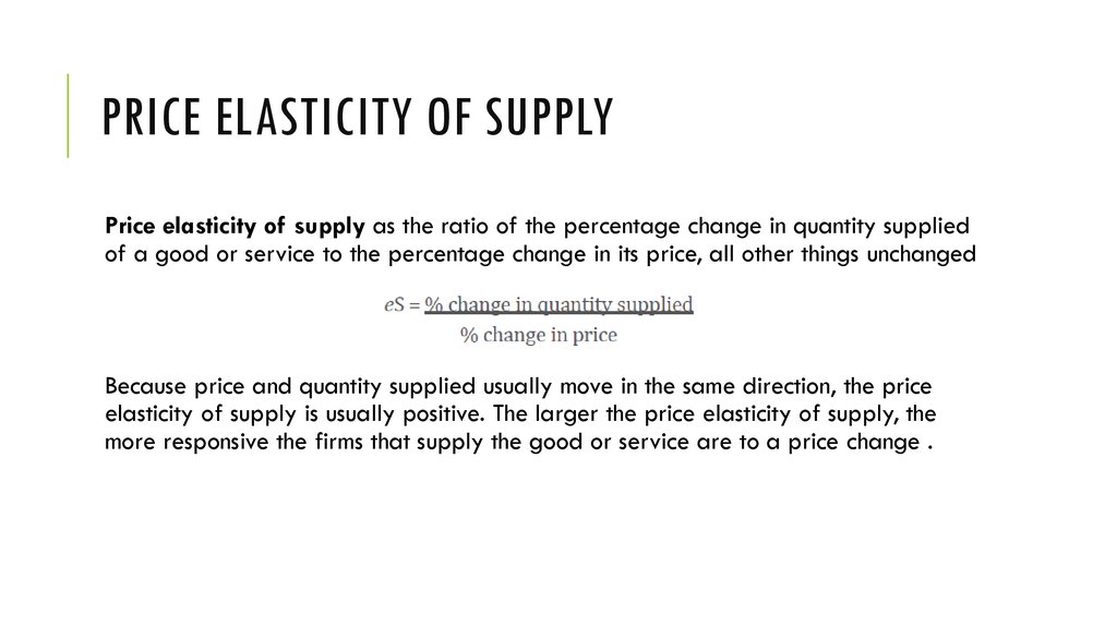 Cross Price Elasticity of Demand