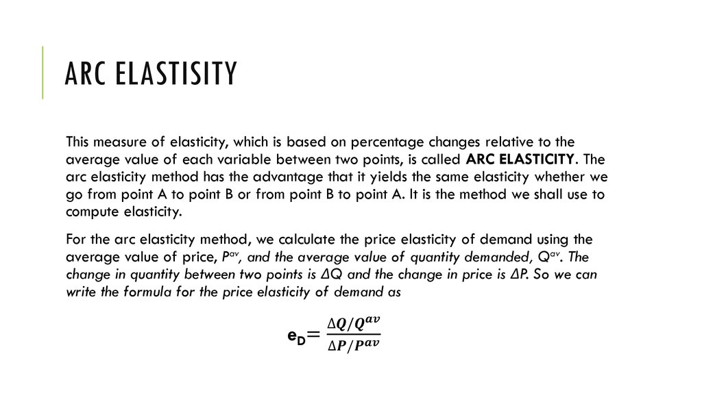 Arc elastisity