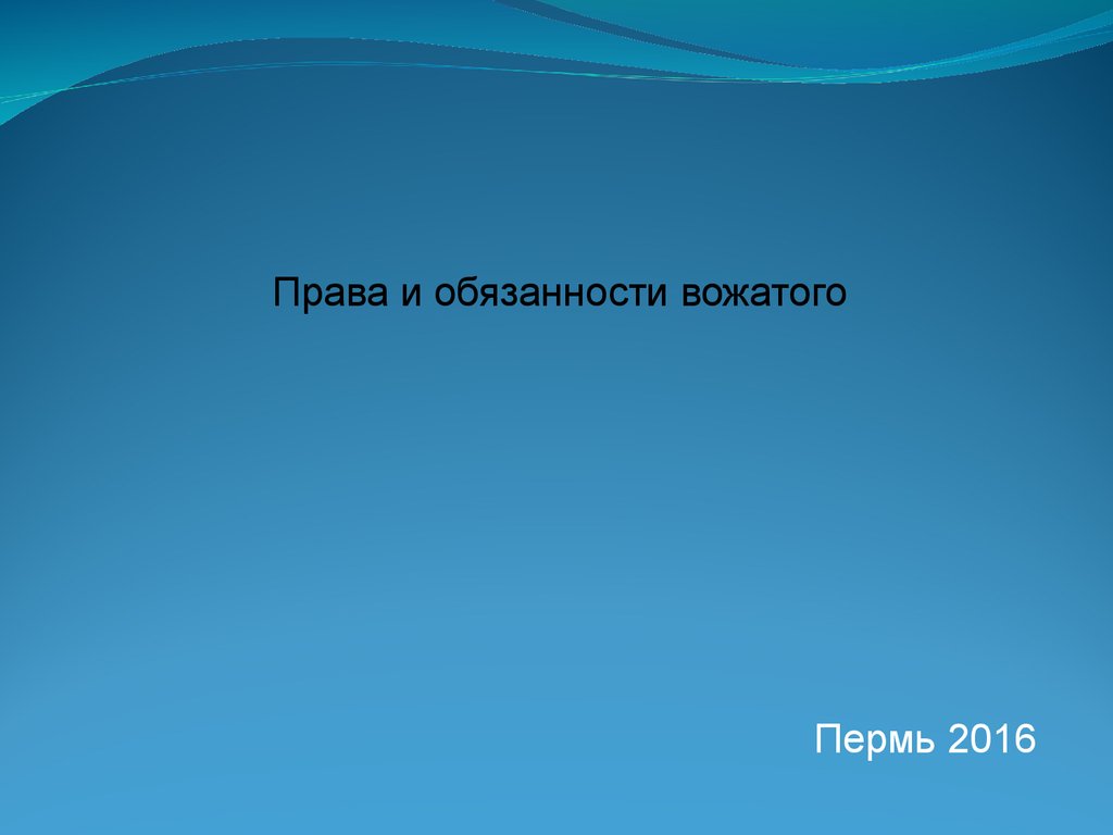 Права и обязанности вожатого - презентация онлайн