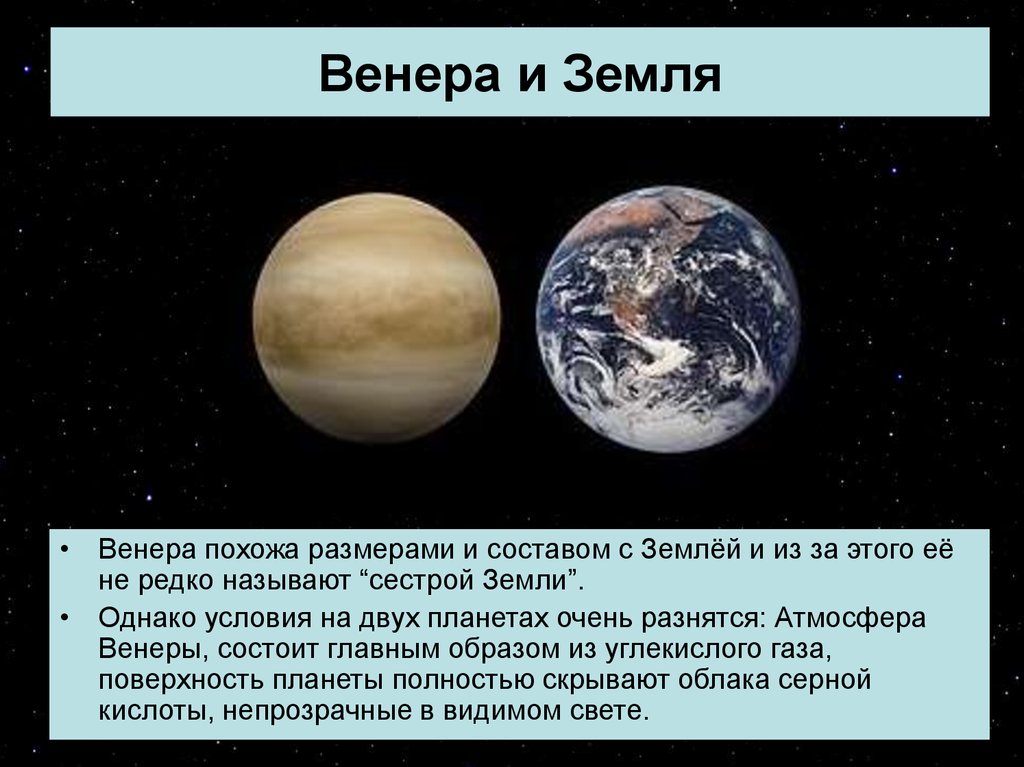 Почему существуют планеты. Сходство Венеры и земли.