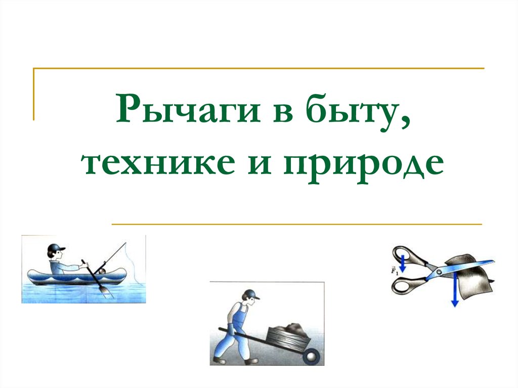 Момент силы рычаги в технике быту и природе презентация 7 класс