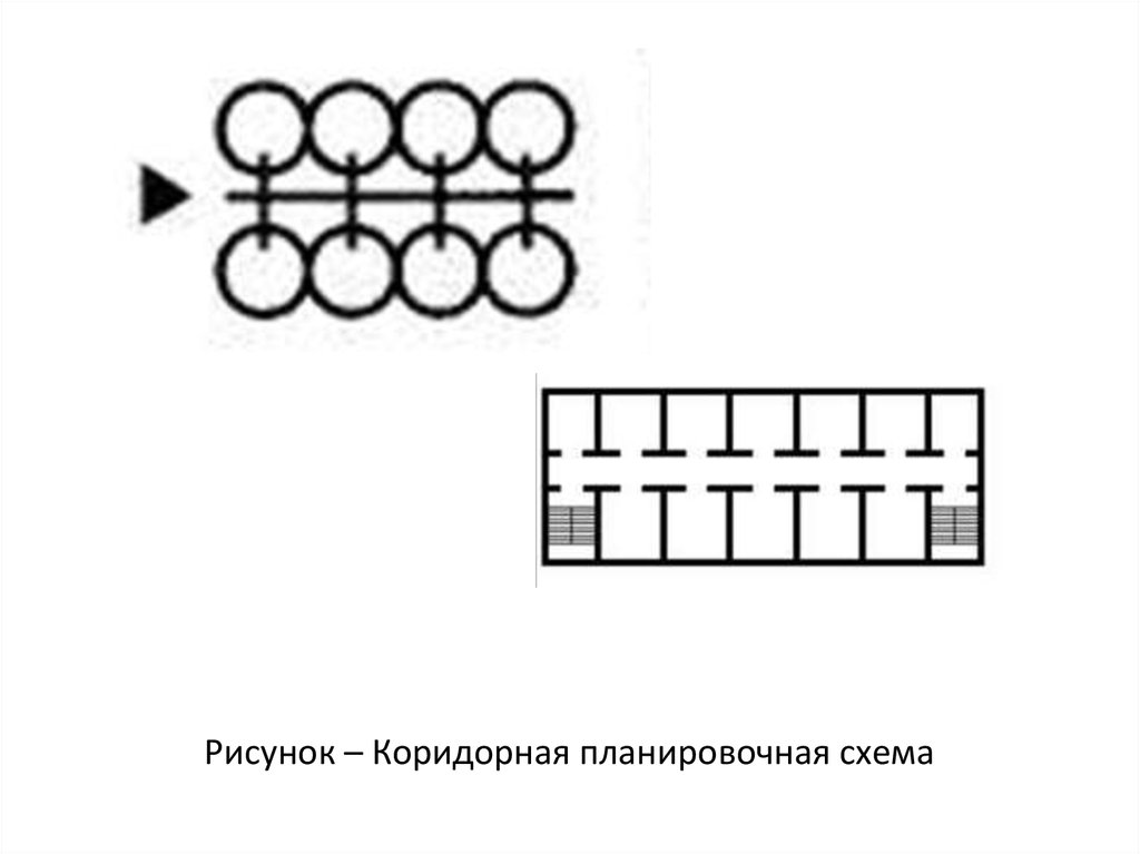 Схема планировки здания коридорная