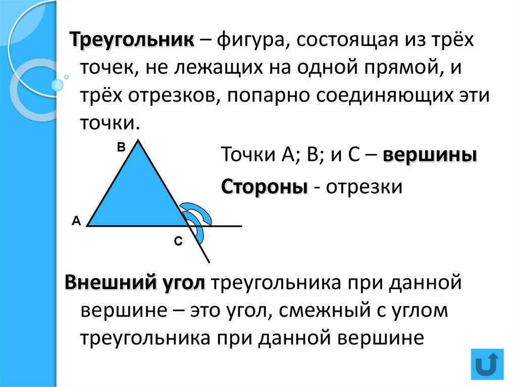 Углы треугольника теория