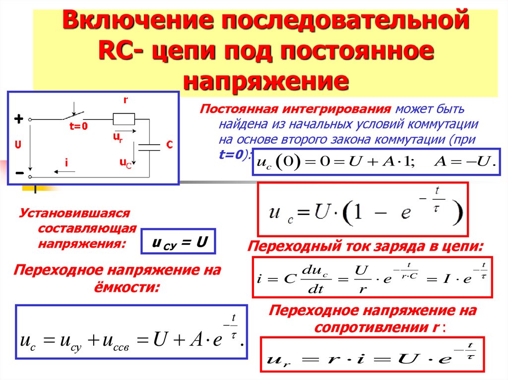 Постоянный ток переходные процессы